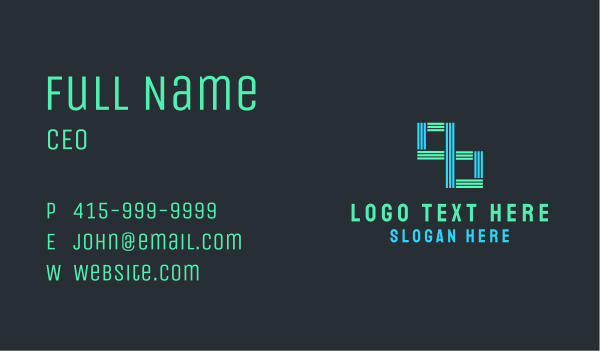 Gaming Tech Company  Business Card Design Image Preview