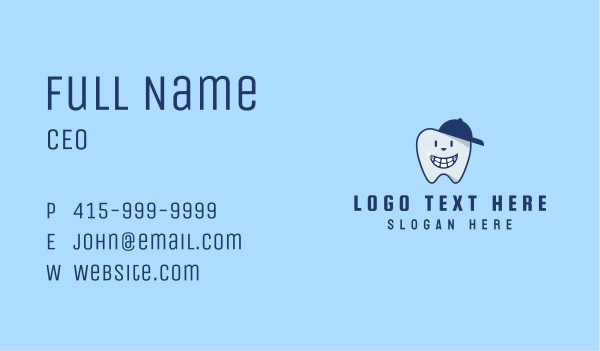 Tooth Dental Mascot Business Card Design Image Preview