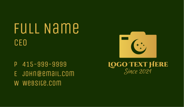 Muslim Photography  Business Card Design