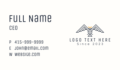 Geometric Royal Bird Business Card Image Preview