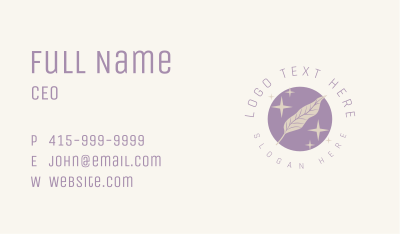 Mystical Organic Leaf Business Card Image Preview