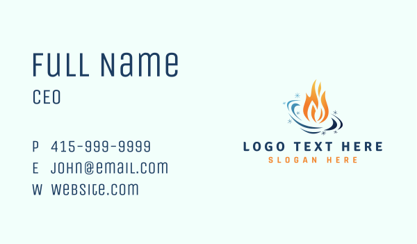 Cooling Fuel Flame  Business Card Design Image Preview