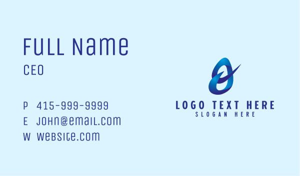 3D Letter O  Business Card Design Image Preview