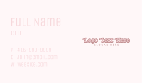 Pink Playful Wordmark Business Card Image Preview