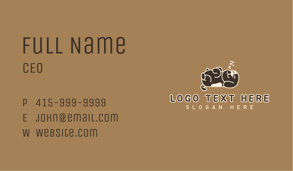 Sleeping Pet Dog Business Card Design Image Preview