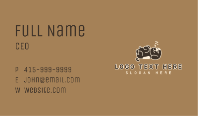 Sleeping Pet Dog Business Card Image Preview