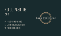 Round Retro Wordmark Business Card Image Preview