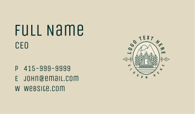 Mountain Cabin Lodge Business Card Image Preview
