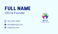 Colorful Sliced Hexagon Business Card Image Preview