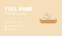 Flower Bouquet Wordmark Business Card Design