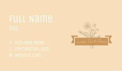 Flower Bouquet Wordmark Business Card Image Preview