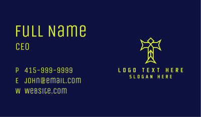 Neon Gaming Letter T  Business Card Image Preview