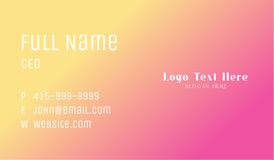 Beautiful Handwritten Wordmark Business Card Image Preview
