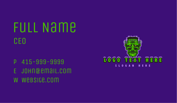 Dead Zombie Monster Business Card Design Image Preview