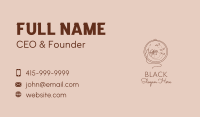 Brown Flower Embroidery  Business Card Image Preview