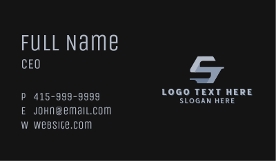 Industrial Company Letter S Business Card Image Preview