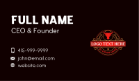Luxury Bull Restaurant Business Card Image Preview