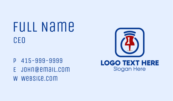 GPS Location Pin Business Card Design Image Preview