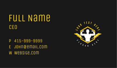 Thunder Gym Fitness Business Card Image Preview