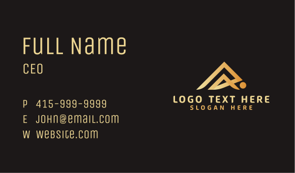 Luxury Mountain Peak Business Card Design Image Preview