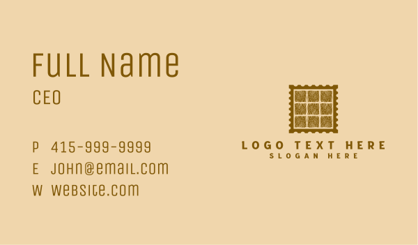 Artisan Woodwork Stamp Business Card Design Image Preview