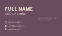 Minimalist Business Wordmark Business Card Image Preview