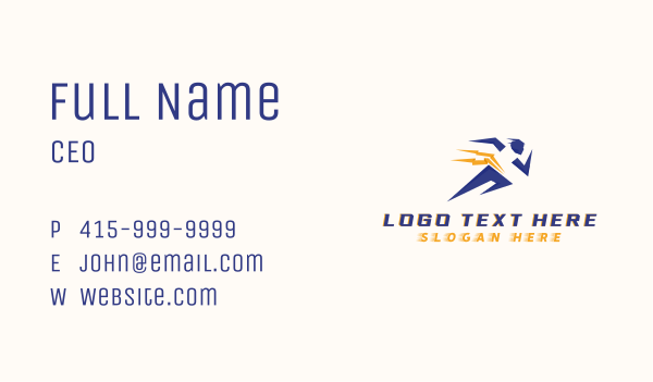 Sports Athlete Running Business Card Design Image Preview