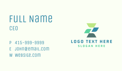 Organic Farm Letter Z Business Card Image Preview