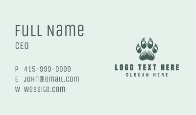 Wildlife Paw Vet Business Card Image Preview