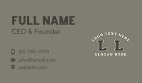 Masculine Athlete Lettermark Business Card Image Preview