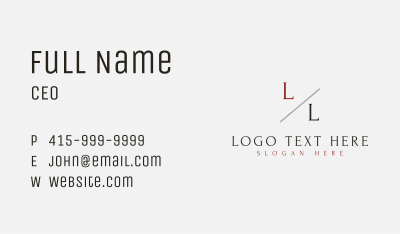 Elegant Professional Letter Business Card Image Preview