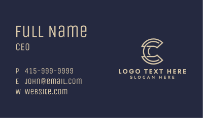 Business Startup Letter C Business Card Image Preview