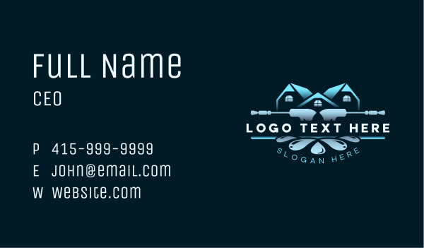 Pressure Wash Maintenance Business Card Design Image Preview