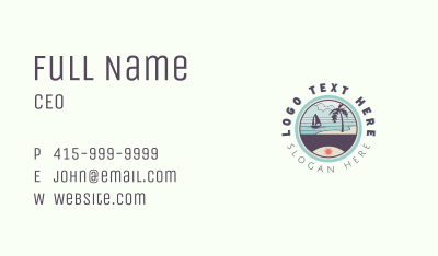 Seaside Beach Resort Business Card Image Preview
