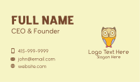 Colorful Owl Cartoon  Business Card Image Preview