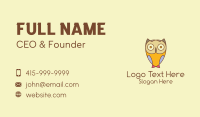 Colorful Owl Cartoon  Business Card Preview