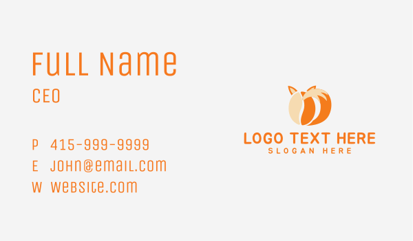 Fox Coffee Shop Business Card Design Image Preview
