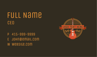 Rockstar Musician Guitar Business Card Image Preview