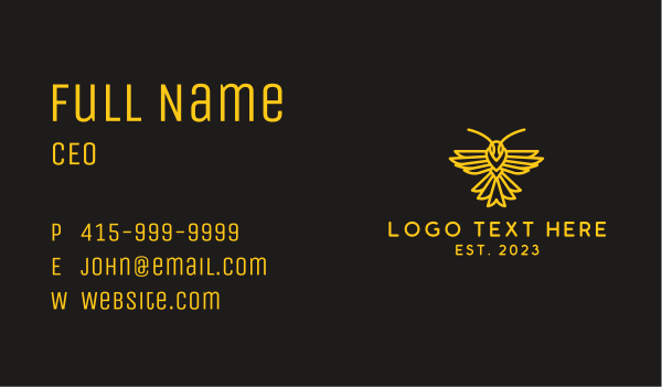 Golden Bee Logistics  Business Card Design Image Preview