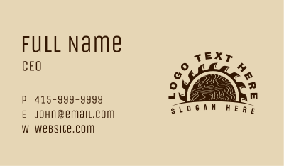 Rustic Wood Cutter Business Card Image Preview