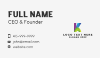 Creative Gradient Letter K Business Card Image Preview