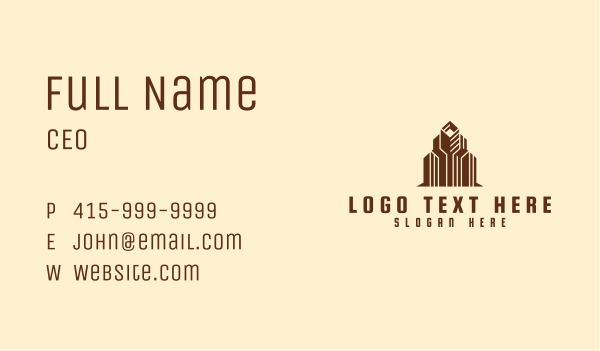 Urban Construction Property Business Card Design Image Preview