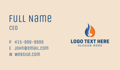 Fire Water Energy Business Card Image Preview