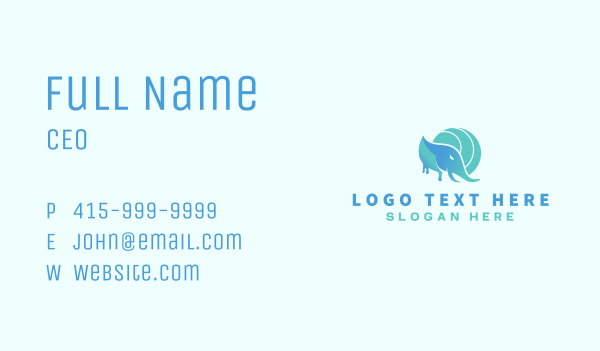 Gradient Elephant Animal Business Card Design Image Preview