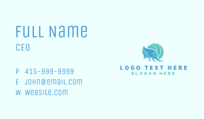 Gradient Elephant Animal Business Card Image Preview