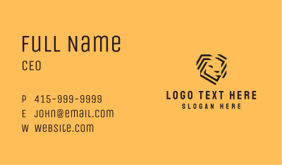 Minimalist Lion Head Gaming Business Card Image Preview