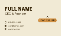 Hanging Wood Wordmark Business Card Image Preview
