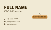 Hanging Wood Wordmark Business Card Image Preview