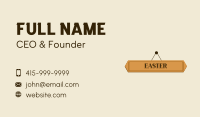 Hanging Wood Wordmark Business Card Design