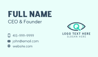 Eye Care Letter Q Business Card Design